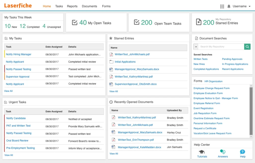 Hyland vs M-Files vs Laserfiche vs Fortva Enterprise Content Management Software